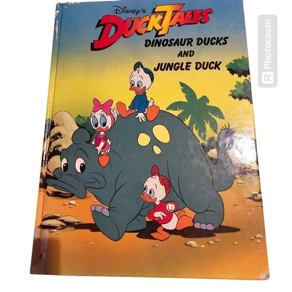 Vintage Disney Duck Tales Dinosaur Ducks and Jungle Duck Children's Book